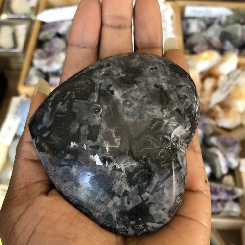 Indigo Gabbro Heart shape & Tumble stone - Concordia Style Boutique