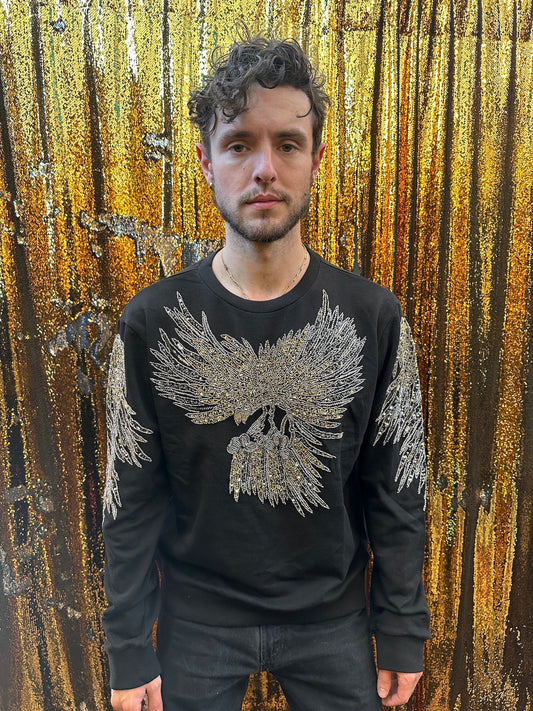 "Any Old  Iron" - Mens Beady Eagle Sweatshirt - Premium Clothing from Any Old Iron - Just $240! Shop now at Concordia Style Boutique