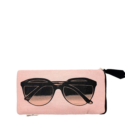 Glasses Case with Outside Pocket, Pink/Blush - Concordia Style Boutique