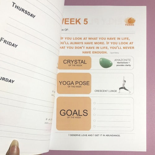 New Year New Me planner - Conscious & Yoga journal - Concordia Style Boutique