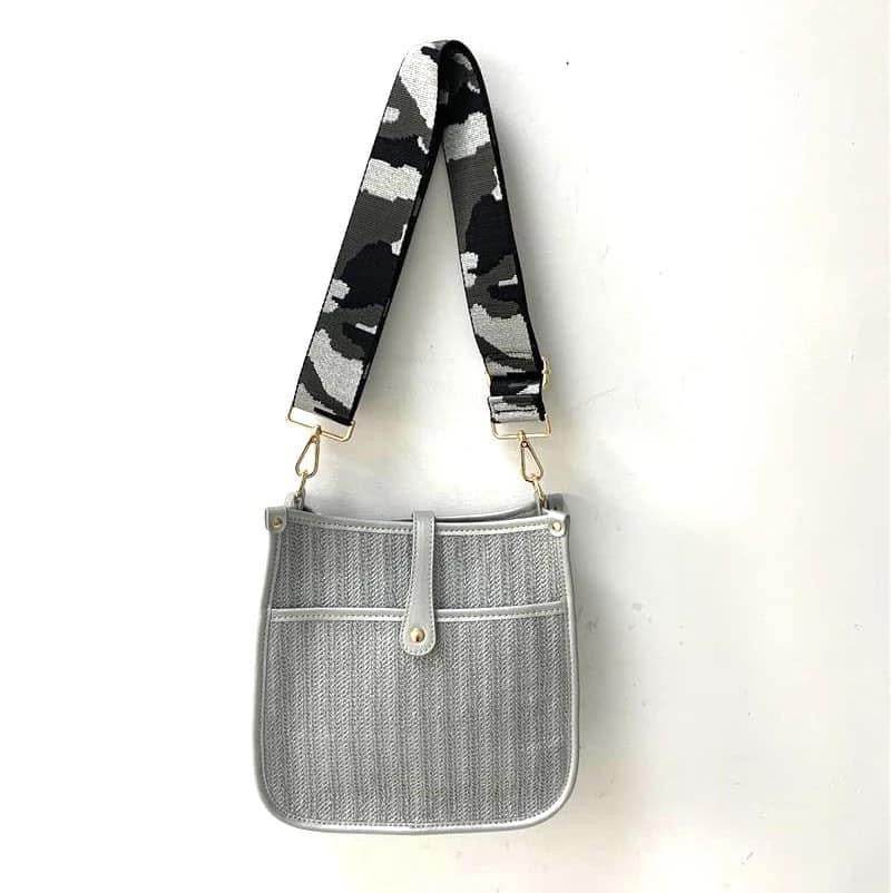 Kit Crossbody - Gray Straw - Concordia Style Boutique
