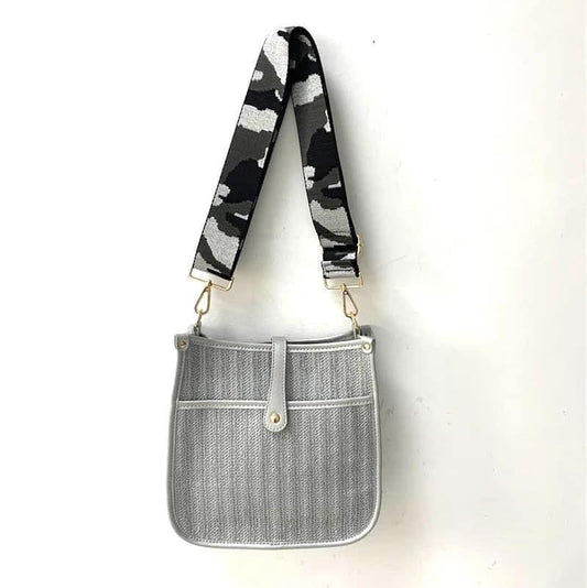 Kit Crossbody - Gray Straw - Premium Handbags, Wallets & Cases from Fashion Flare Boutique - Just $29.99! Shop now at Concordia Style Boutique