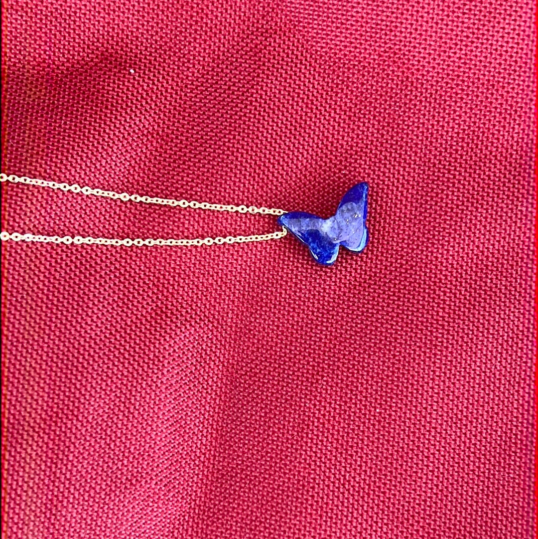 Butterfly Crystal necklace - Elegant Gold gemstone necklace - Concordia Style Boutique