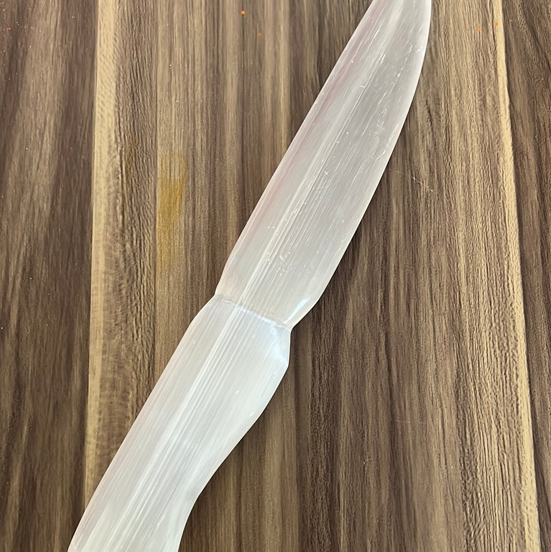 Selenite Crystal Knife - Altar tool - Concordia Style Boutique