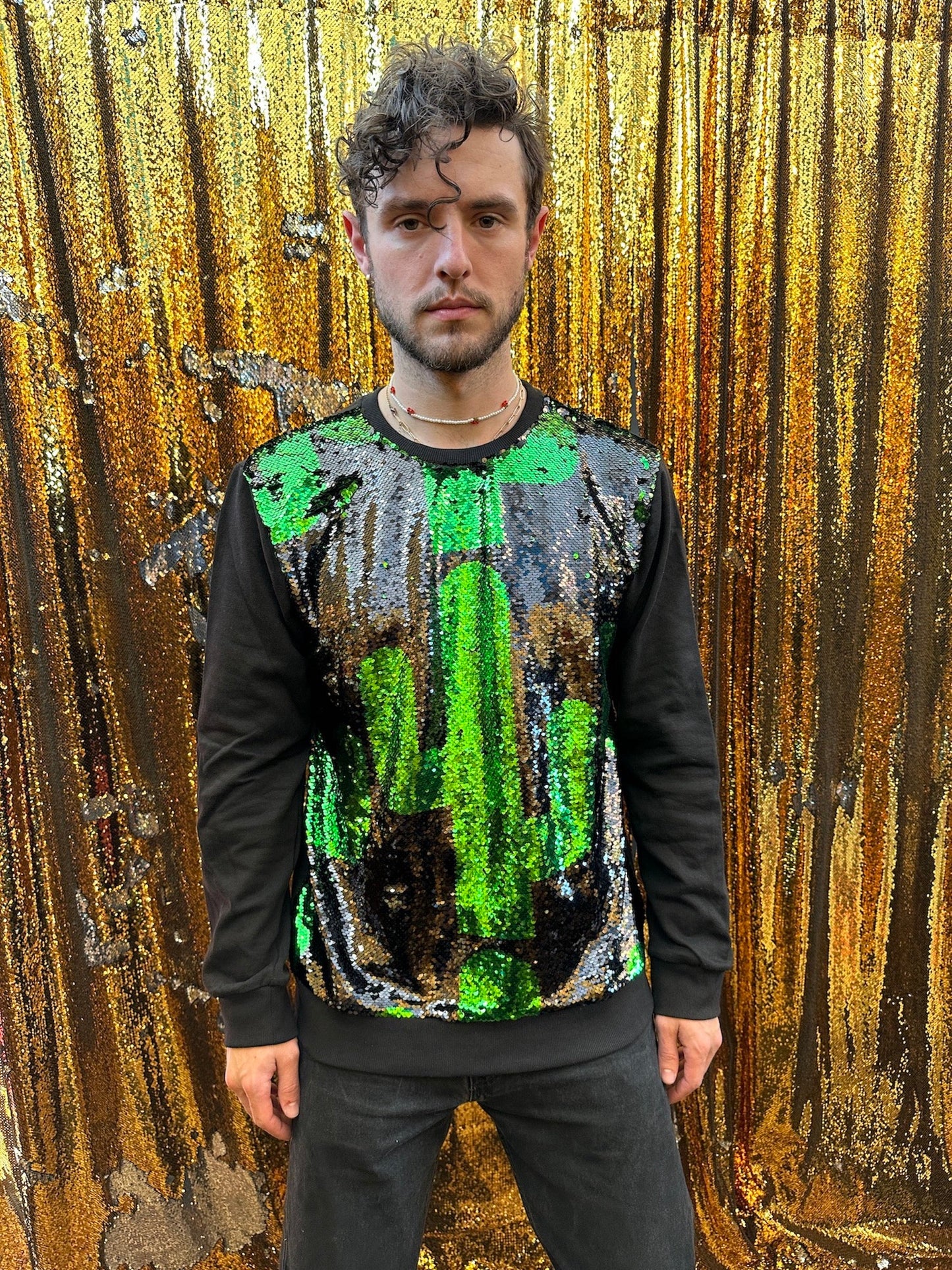 "Any Old  Iron" - Mens Cactus Sweatshirt - Premium Clothing from Any Old Iron - Just $130! Shop now at Concordia Style Boutique