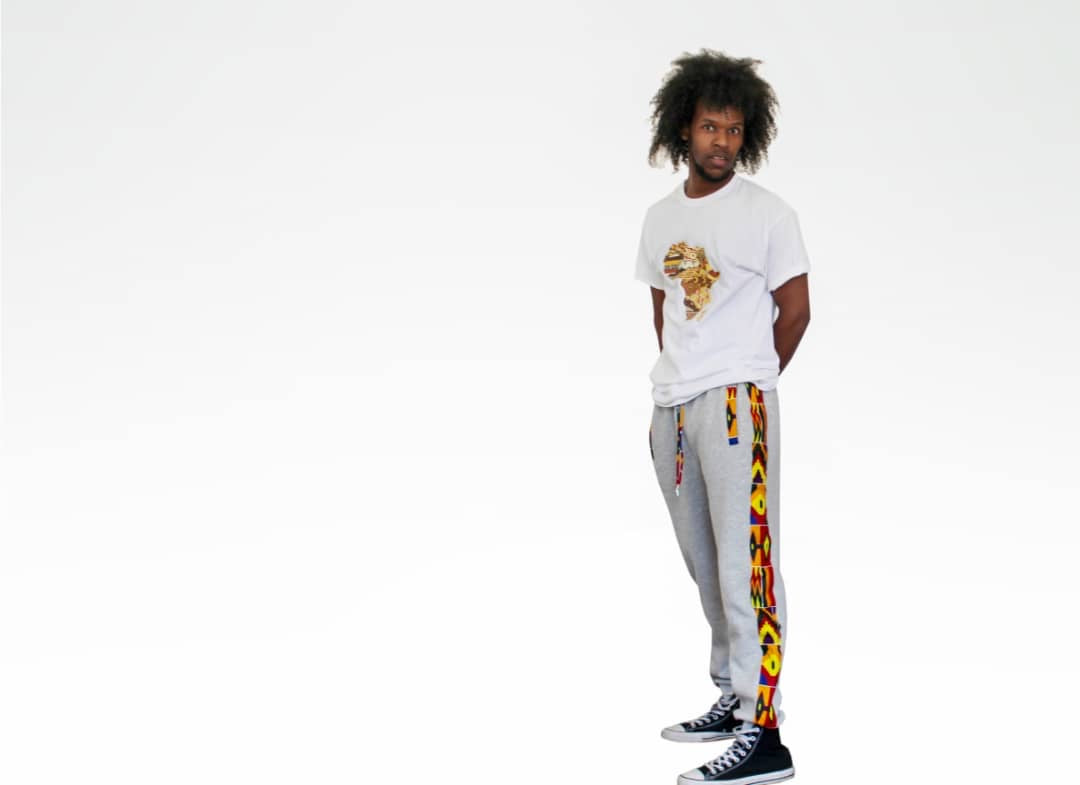 African print joggers | Grey sweatpants - Concordia Style Boutique