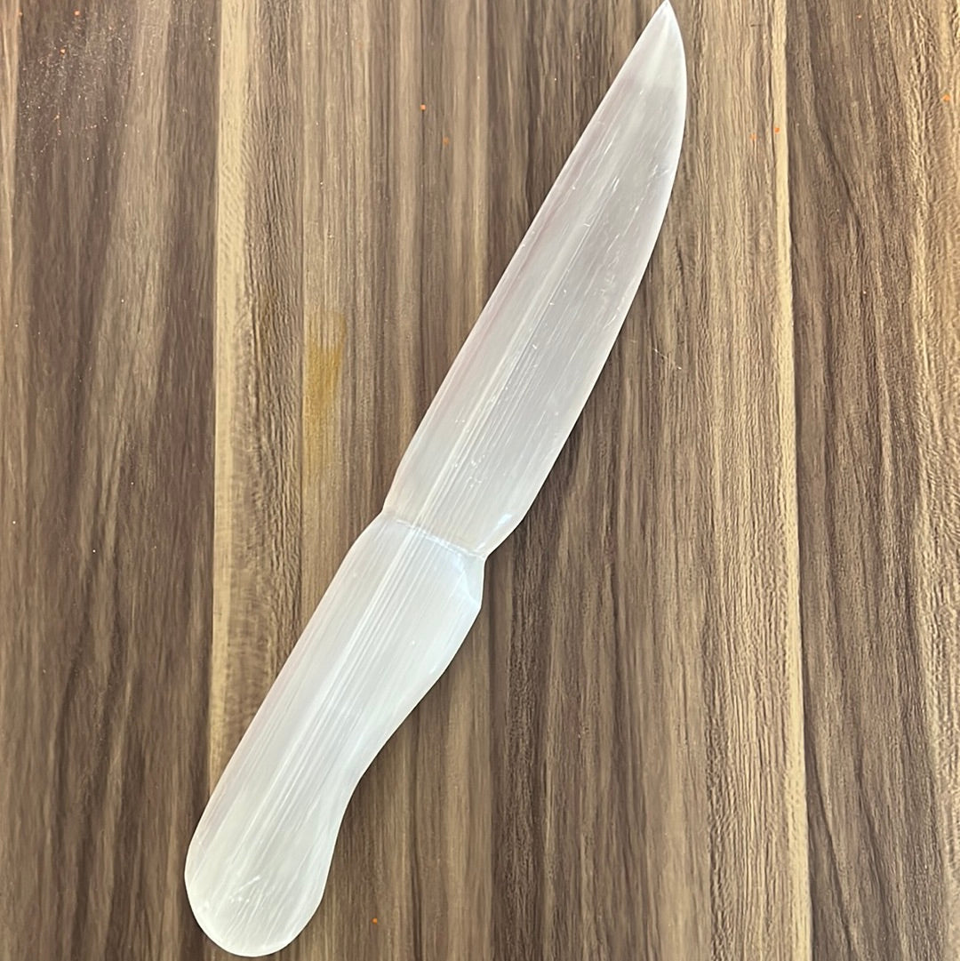 Selenite Crystal Knife - Altar tool - Concordia Style Boutique