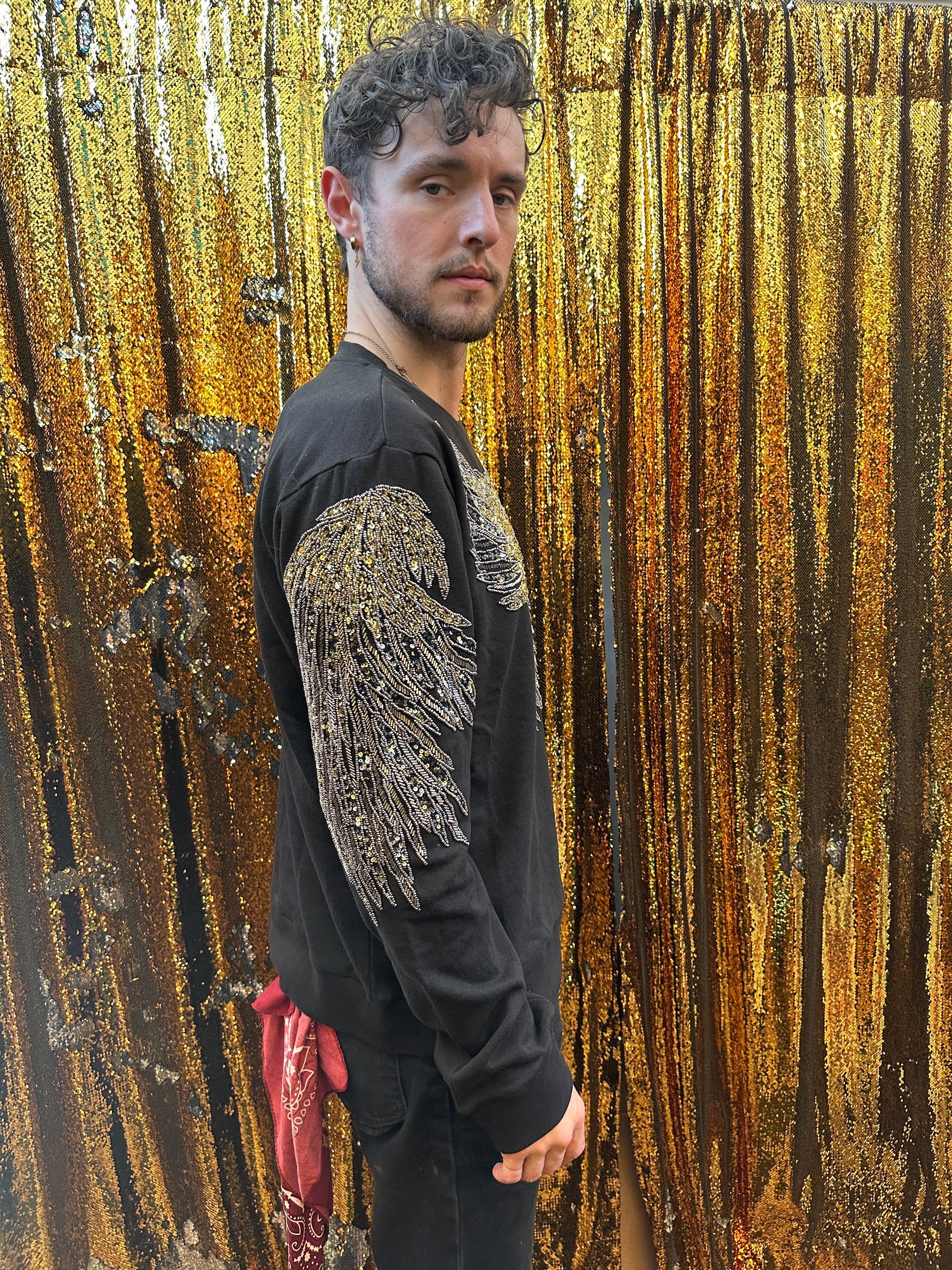 "Any Old  Iron" - Mens Beady Eagle Sweatshirt - Premium Clothing from Any Old Iron - Just $240! Shop now at Concordia Style Boutique