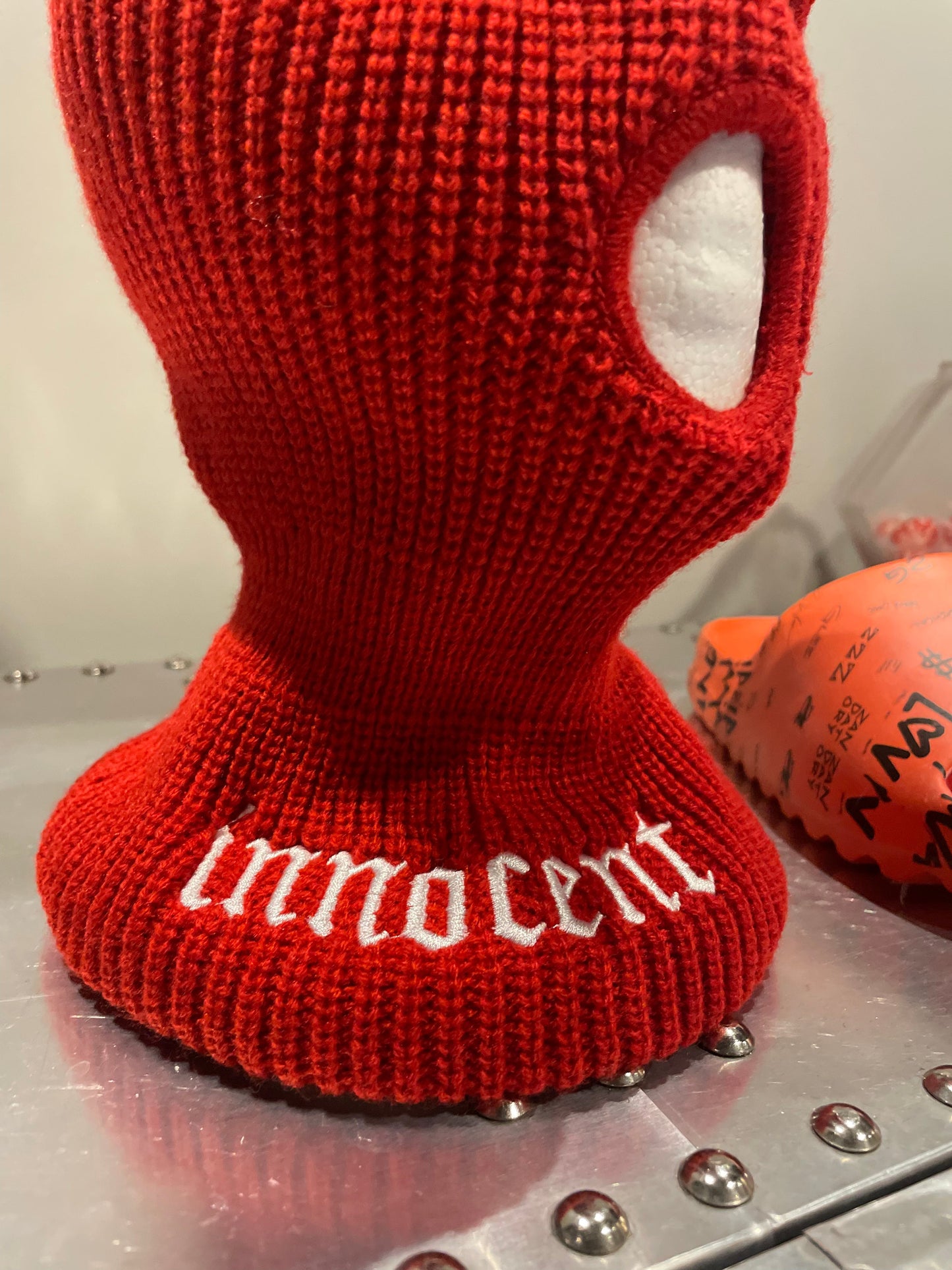 Ski Mask - Innocent (Devil Horns: RED/WHT) - Concordia Style Boutique