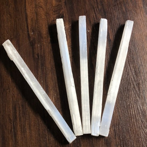 Big rough Selenite wand stick - Raw Satin spar - Concordia Style Boutique
