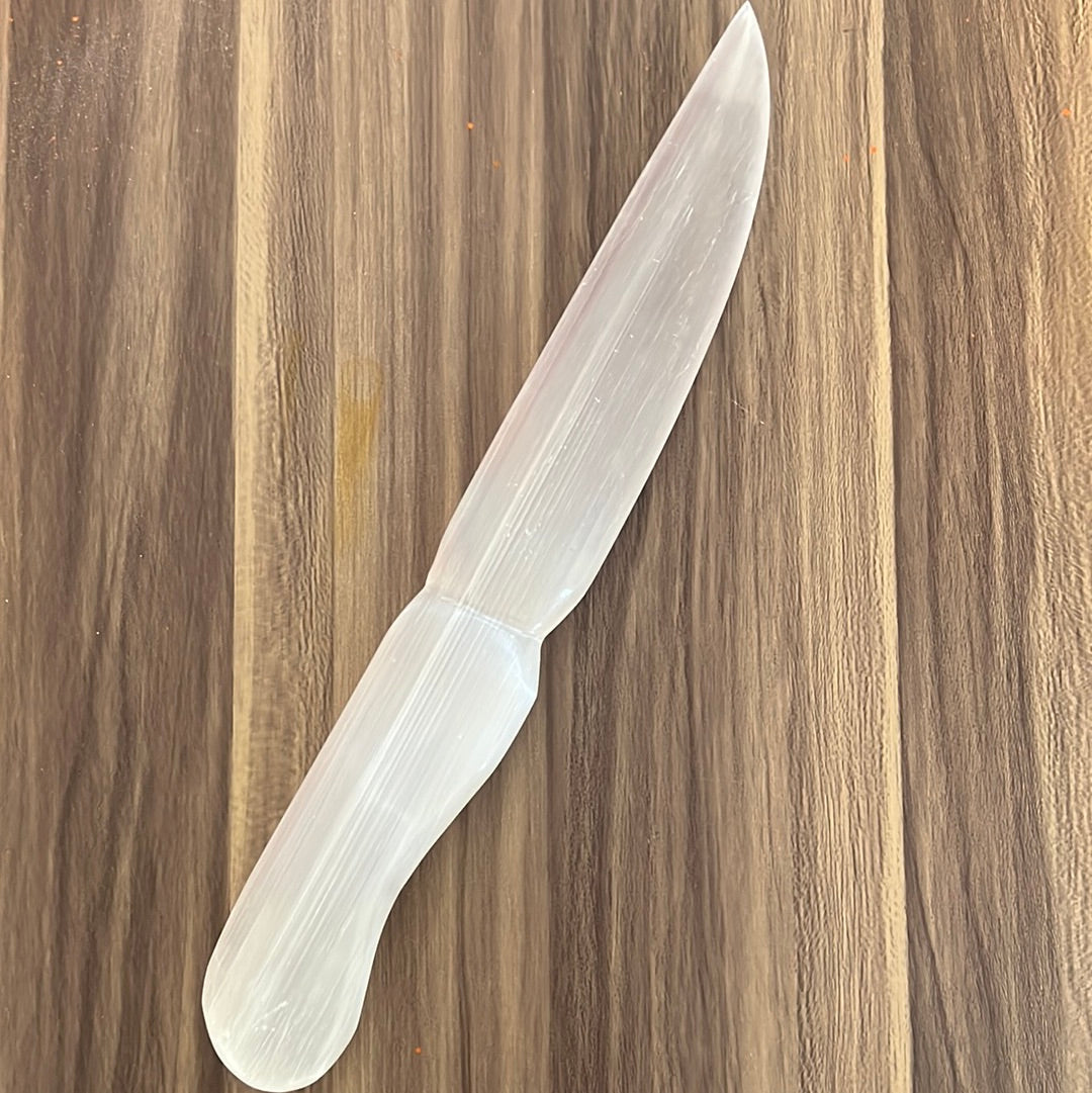 Selenite Crystal Knife - Altar tool - Concordia Style Boutique