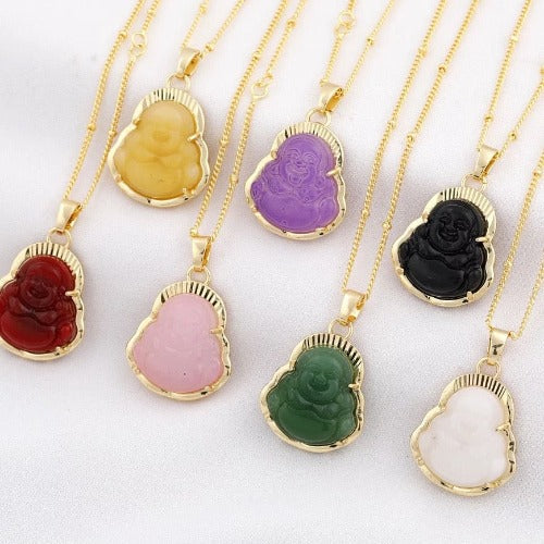 Buddha fortune necklace with Gold chain - Concordia Style Boutique