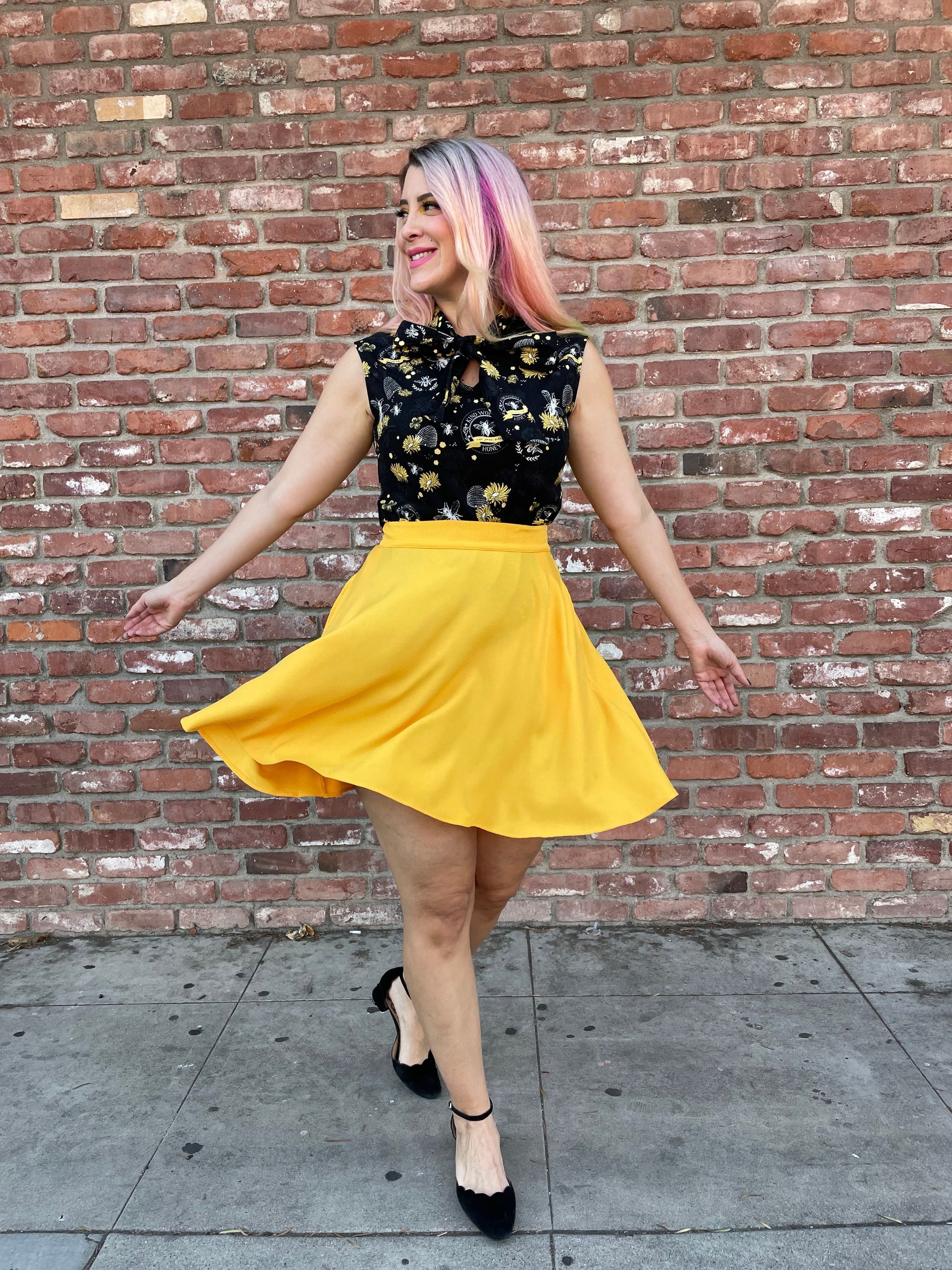 Marigold Skater Skirt - Concordia Style Boutique
