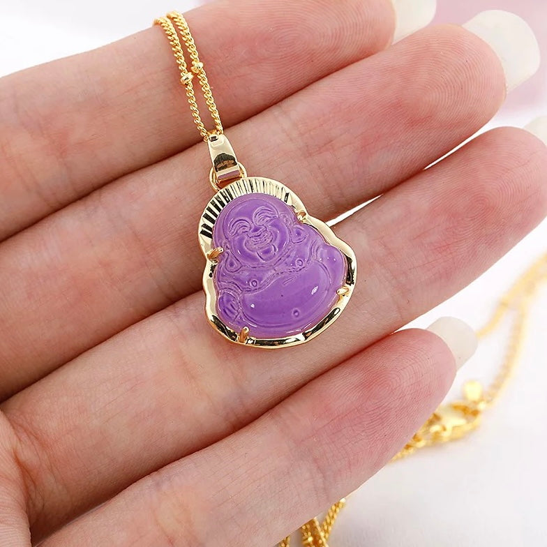 Buddha fortune necklace with Gold chain - Concordia Style Boutique