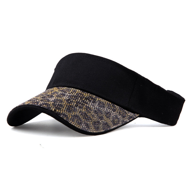 Adina Visor in Black & Gold on Black
