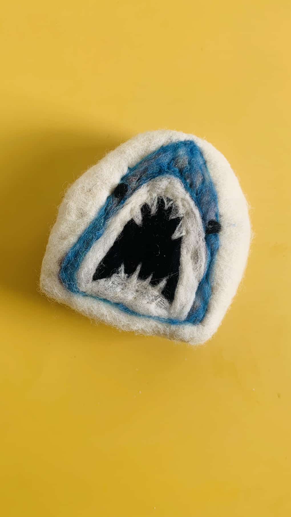 Felted shark soap bar