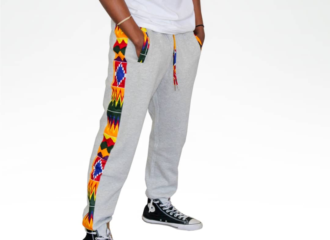 African print joggers | Grey sweatpants - Concordia Style Boutique