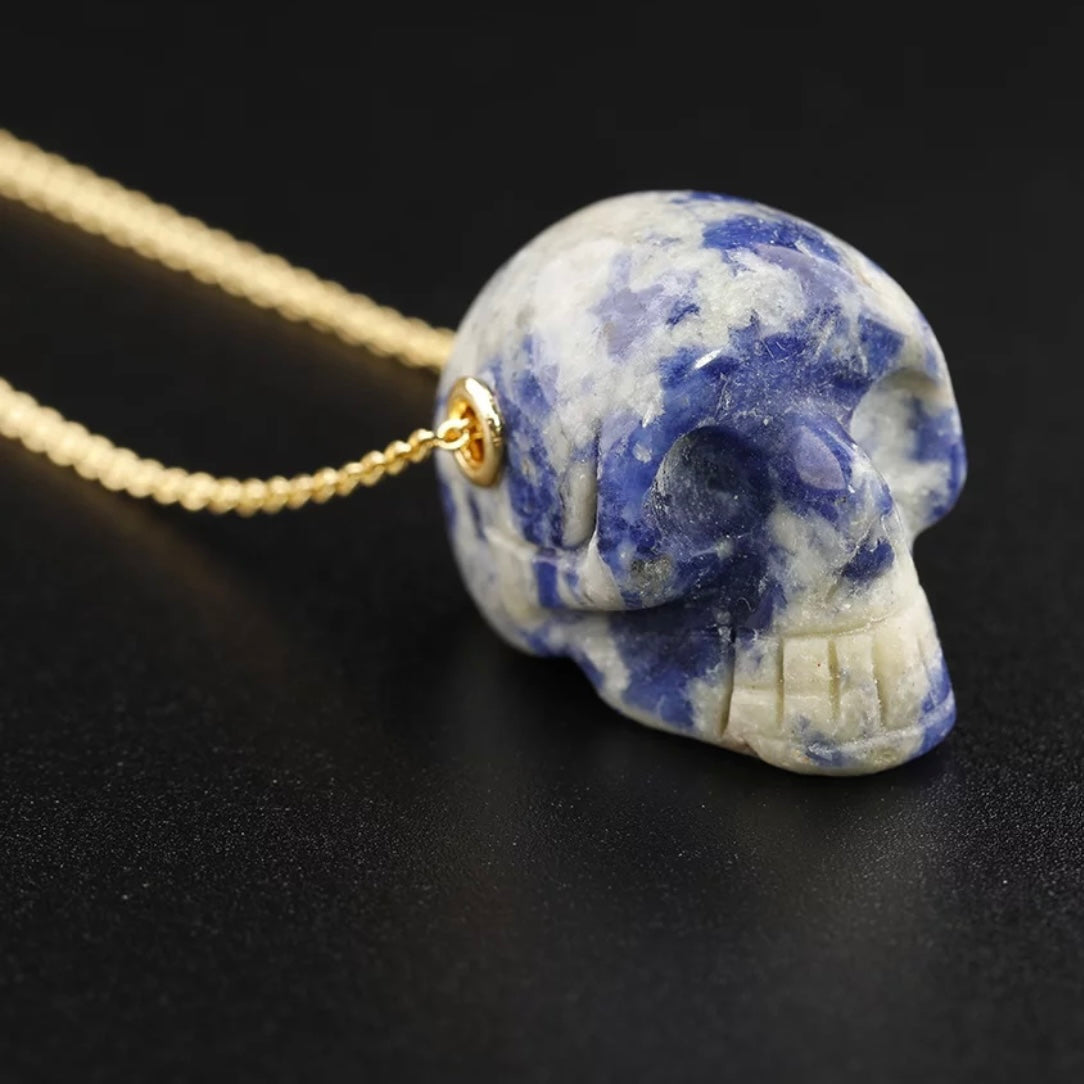 Skull Crystal pendant necklace - Unisex - Concordia Style Boutique