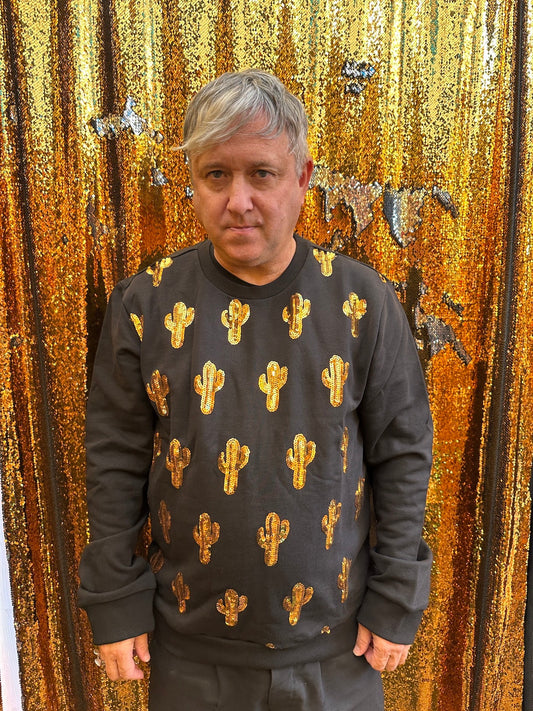 "Any Old  Iron" - Mens Small Cactus Sweatshirt - Premium Clothing from Any Old Iron - Just $110! Shop now at Concordia Style Boutique