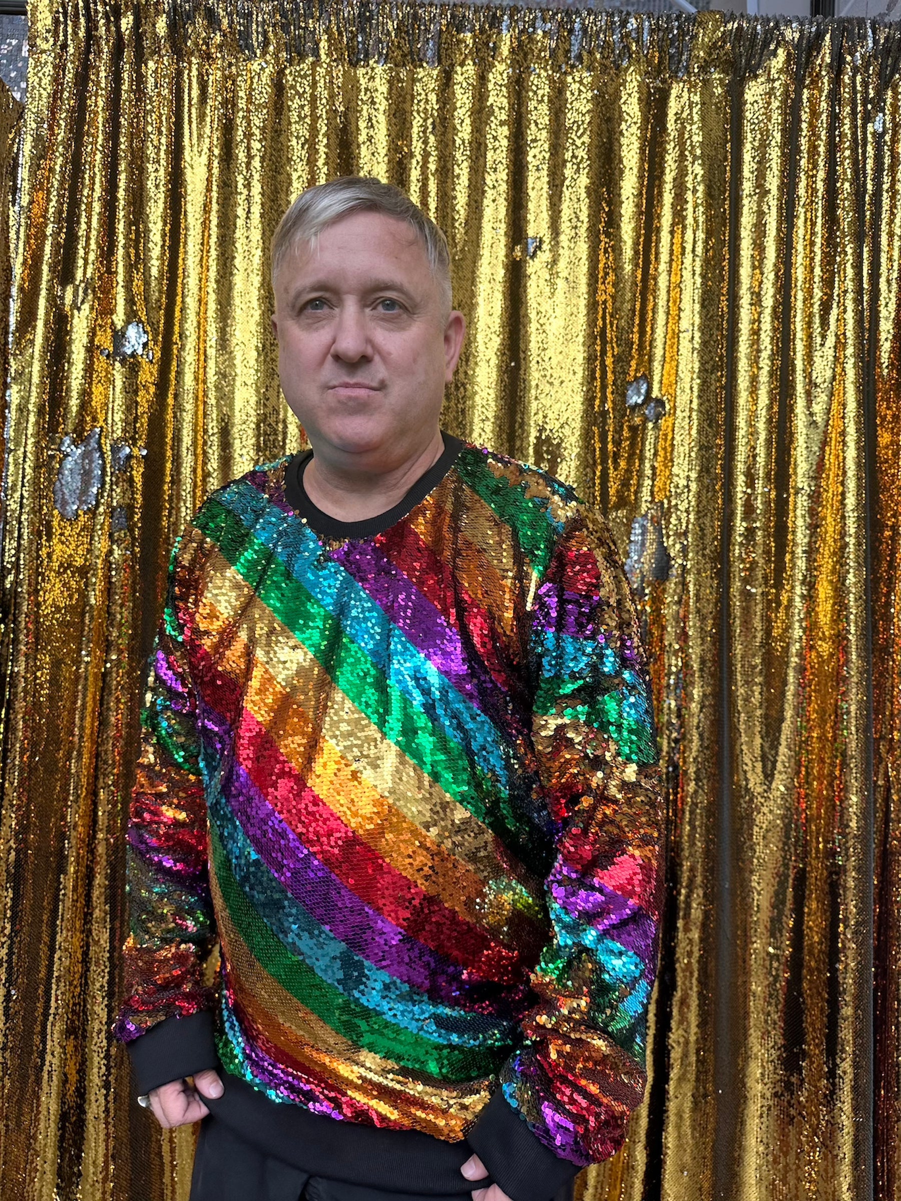 "Any Old  Iron" - Mens Golden Rainbow Sweatshirt - Premium Clothing from Any Old Iron - Just $190! Shop now at Concordia Style Boutique