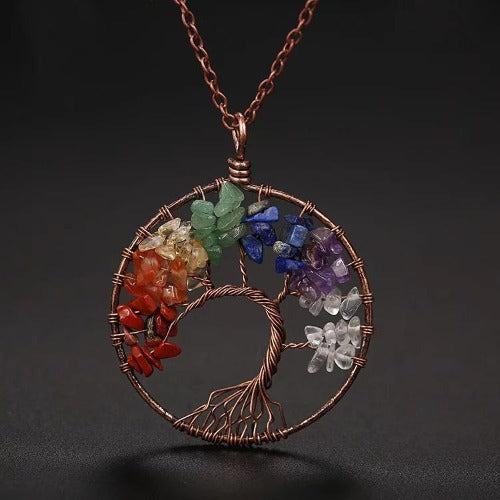 Tree of Life Chakra stone necklace - Concordia Style Boutique
