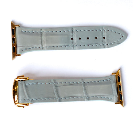 Apple Watch Band, Sky Powder Matte Alligator