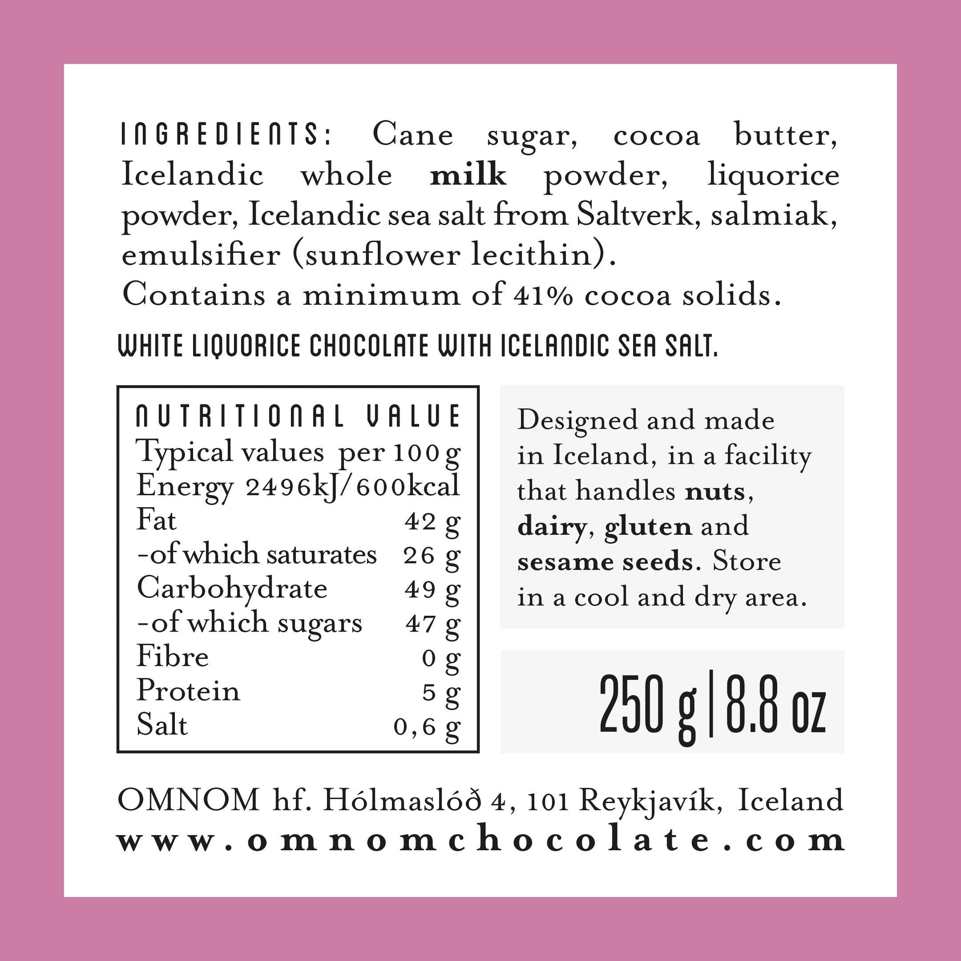 Chocolate - BIG! Lakkrís + Sea Salt - Concordia Style Boutique