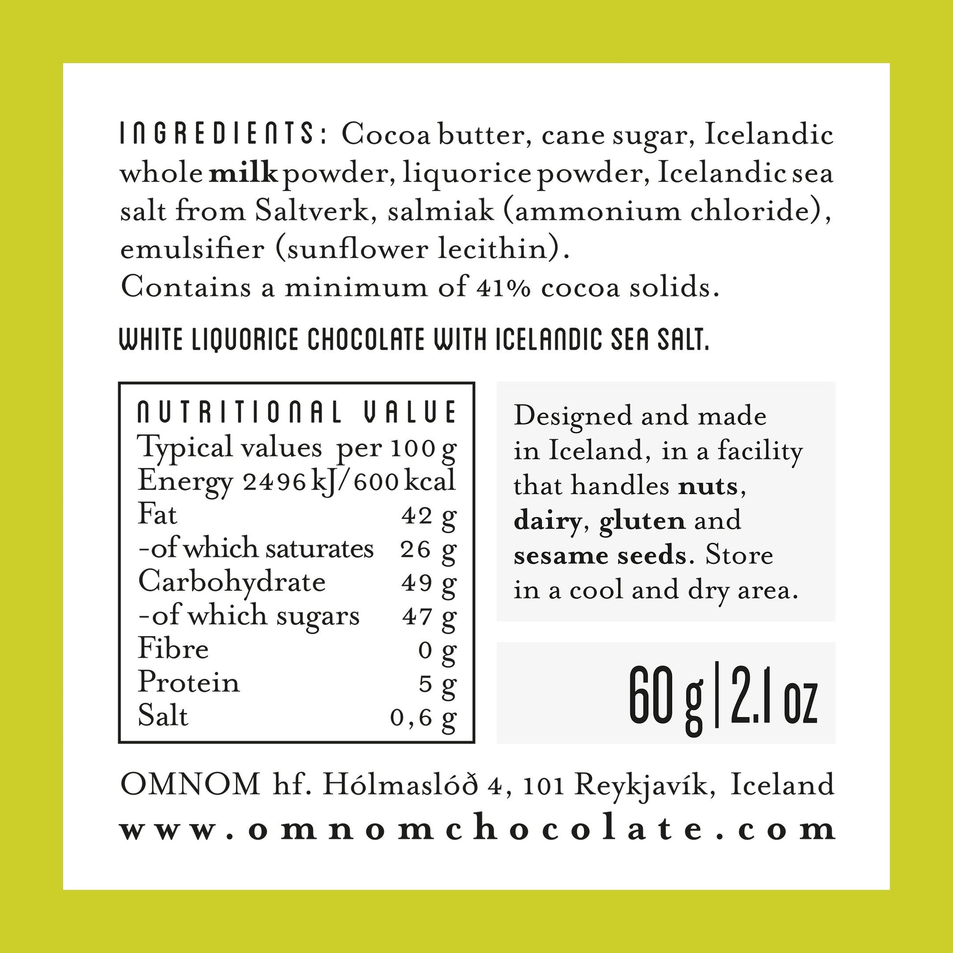 Chocolate - Lakkrís + Sea Salt - Concordia Style Boutique