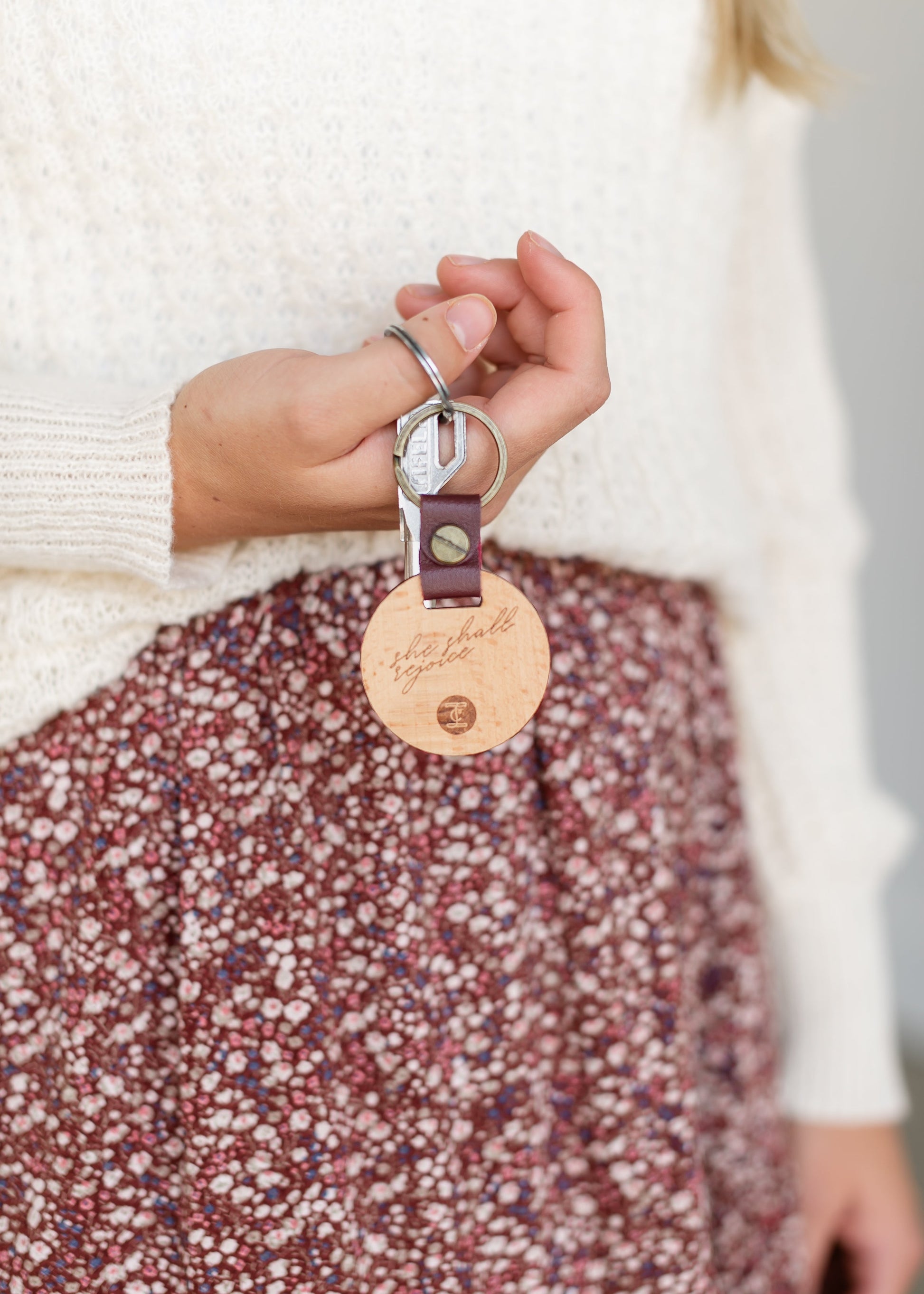 Inherit Rejoice Wood Keychain - Concordia Style Boutique