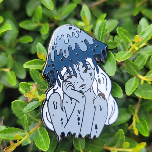 Inkcap Mushroom Girl - Hard Enamel Pin - Concordia Style Boutique