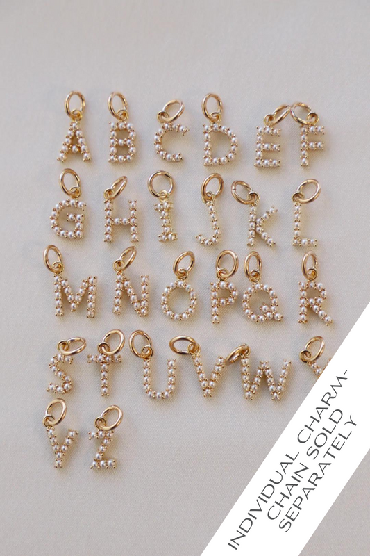 PEARL INITIAL CHARM - Premium Jewelry from Katie Waltman Jewelry - Just $16! Shop now at Concordia Style Boutique