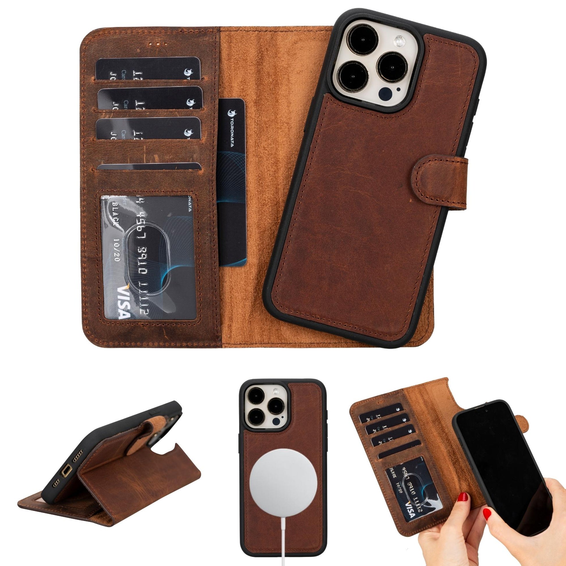 Casper Leather iPhone 15 Series Wallet Case - Concordia Style Boutique