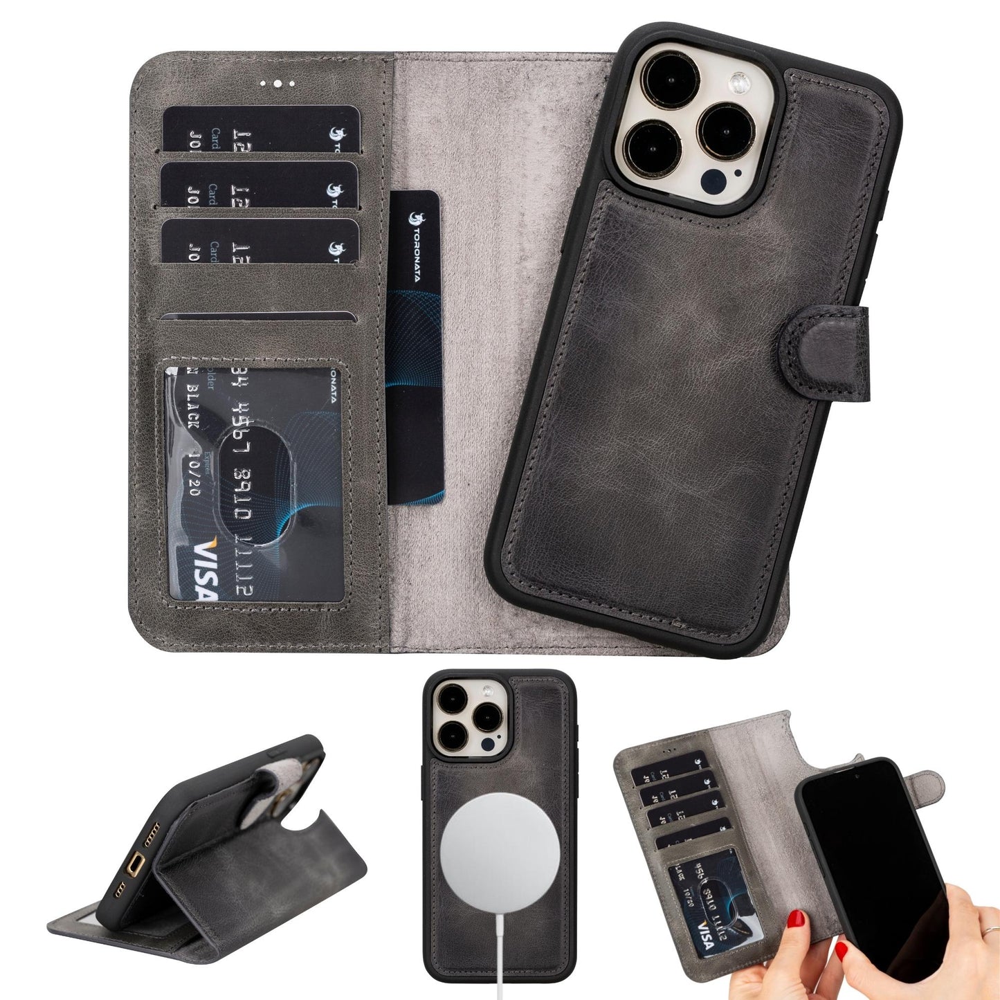 Casper Leather iPhone 15 Series Wallet Case - Concordia Style Boutique