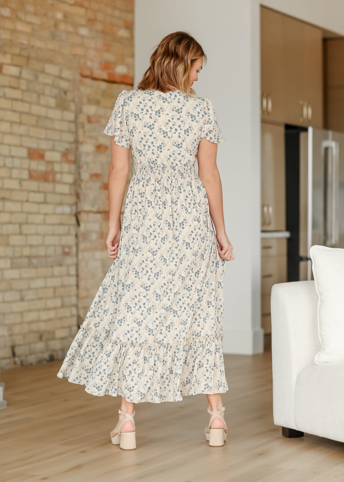 Isabella V-Neck Floral Maxi Dress