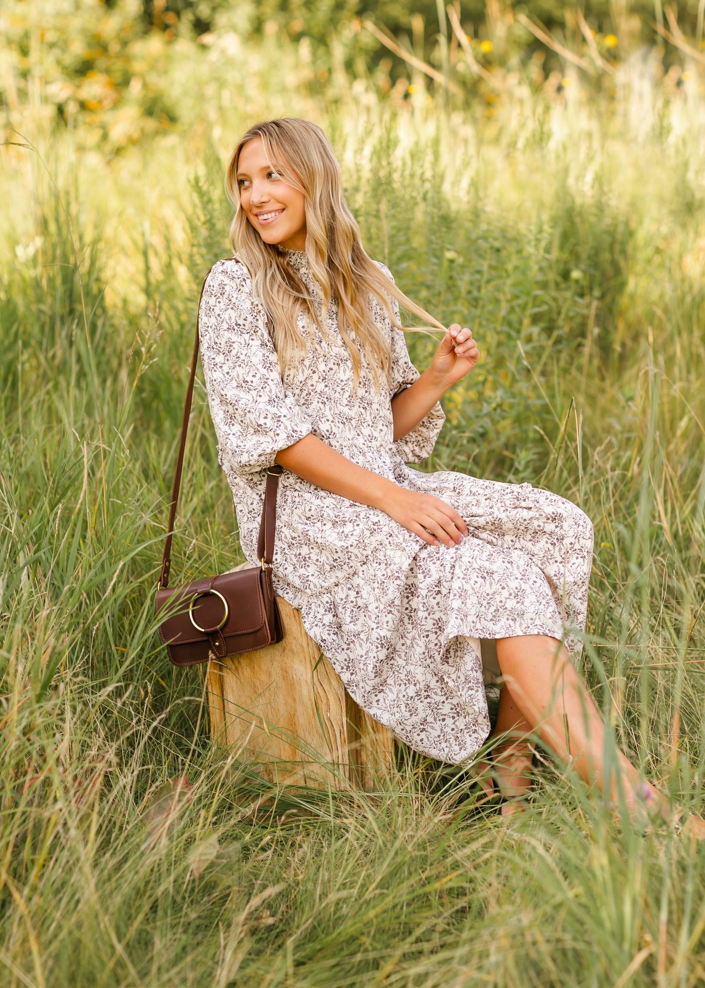 Isla 3/4 Sleeve Midi Dress - Concordia Style Boutique