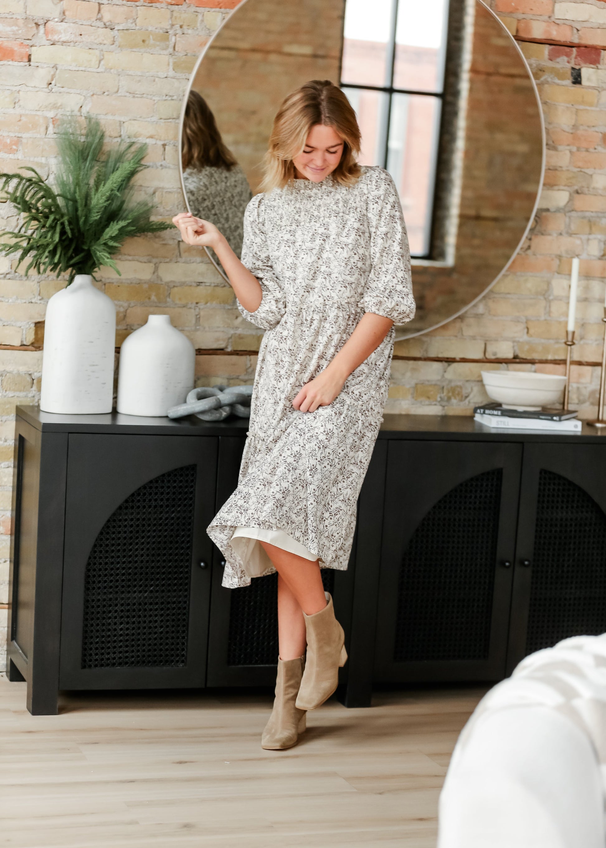 Isla 3/4 Sleeve Midi Dress - Concordia Style Boutique