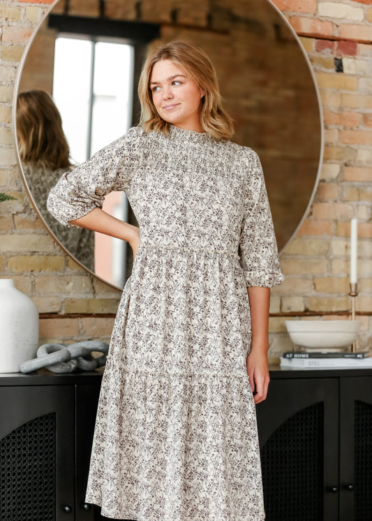 Isla 3/4 Sleeve Midi Dress - Concordia Style Boutique