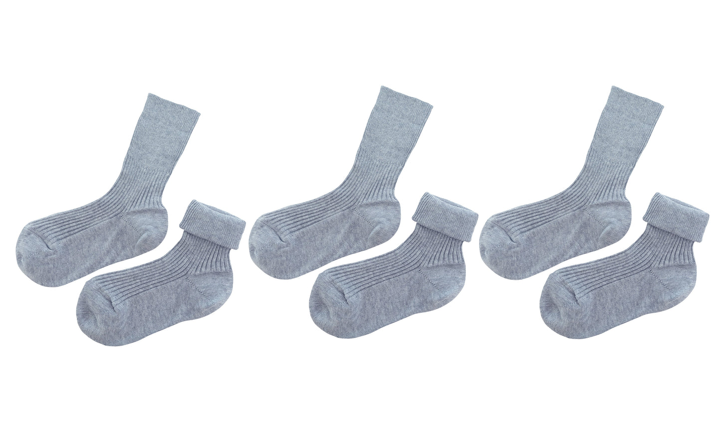 tittimitti® 100% Organic Cotton Kid's Socks (3-Pack) – Made in Italy, Unisex, Soft & Breathable for Boys & Girls.
