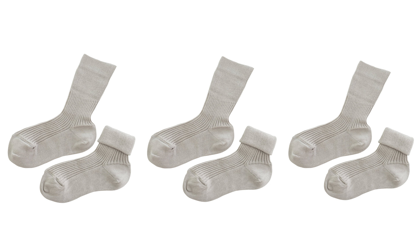 tittimitti® 100% Organic Cotton Kid's Socks (3-Pack) – Made in Italy, Unisex, Soft & Breathable for Boys & Girls.