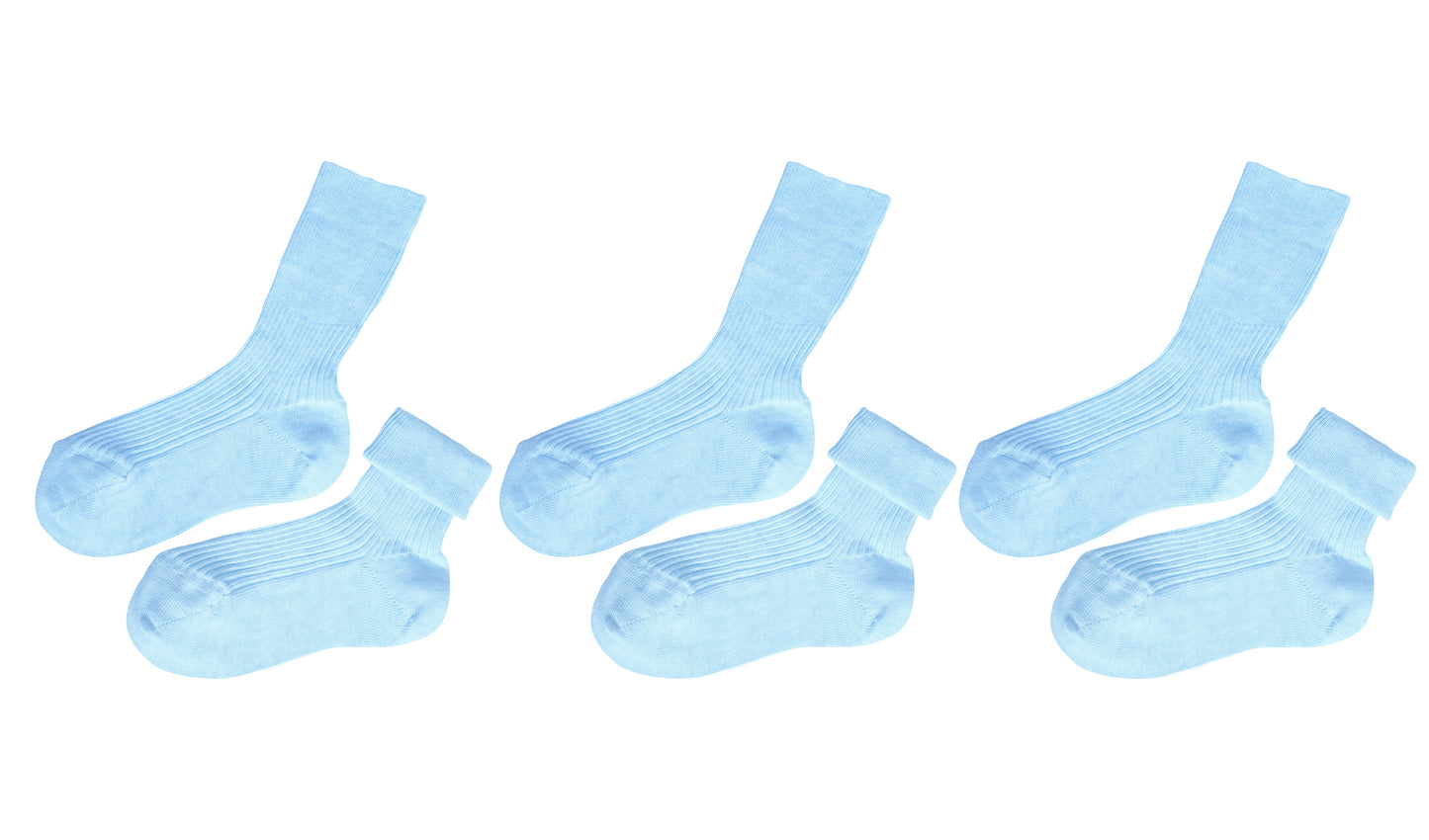 tittimitti® 100% Organic Cotton Kid's Socks (3-Pack) – Made in Italy, Unisex, Soft & Breathable for Boys & Girls.