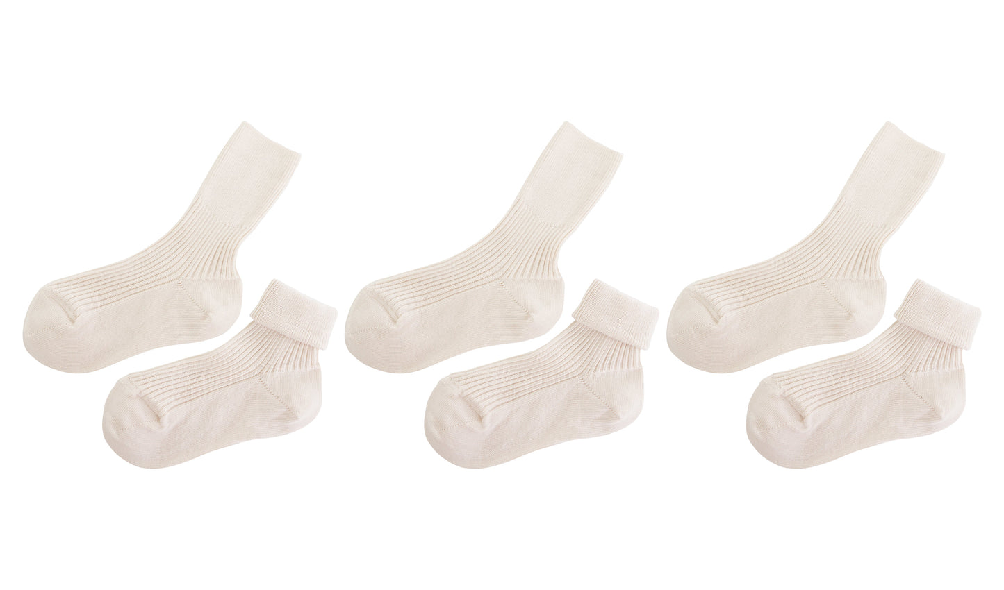 tittimitti® 100% Organic Cotton Kid's Socks (3-Pack) – Made in Italy, Unisex, Soft & Breathable for Boys & Girls.