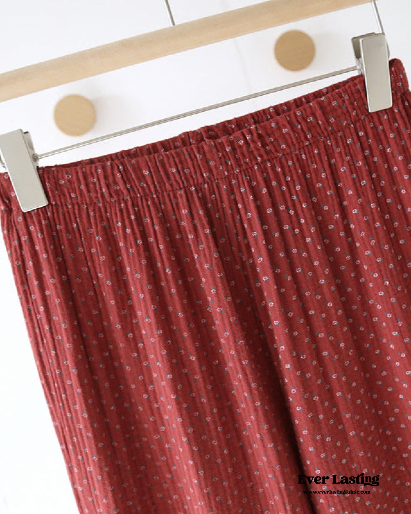 Ivy Red Floral Ruffled Pajama Set / Pullover