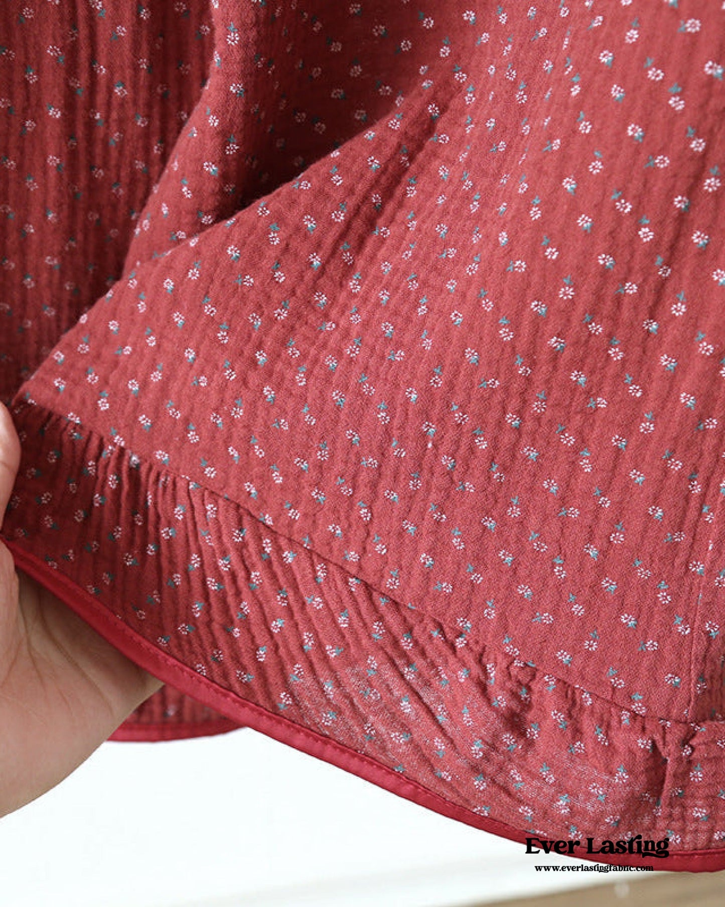 Ivy Red Floral Ruffled Pajama Set / Pullover