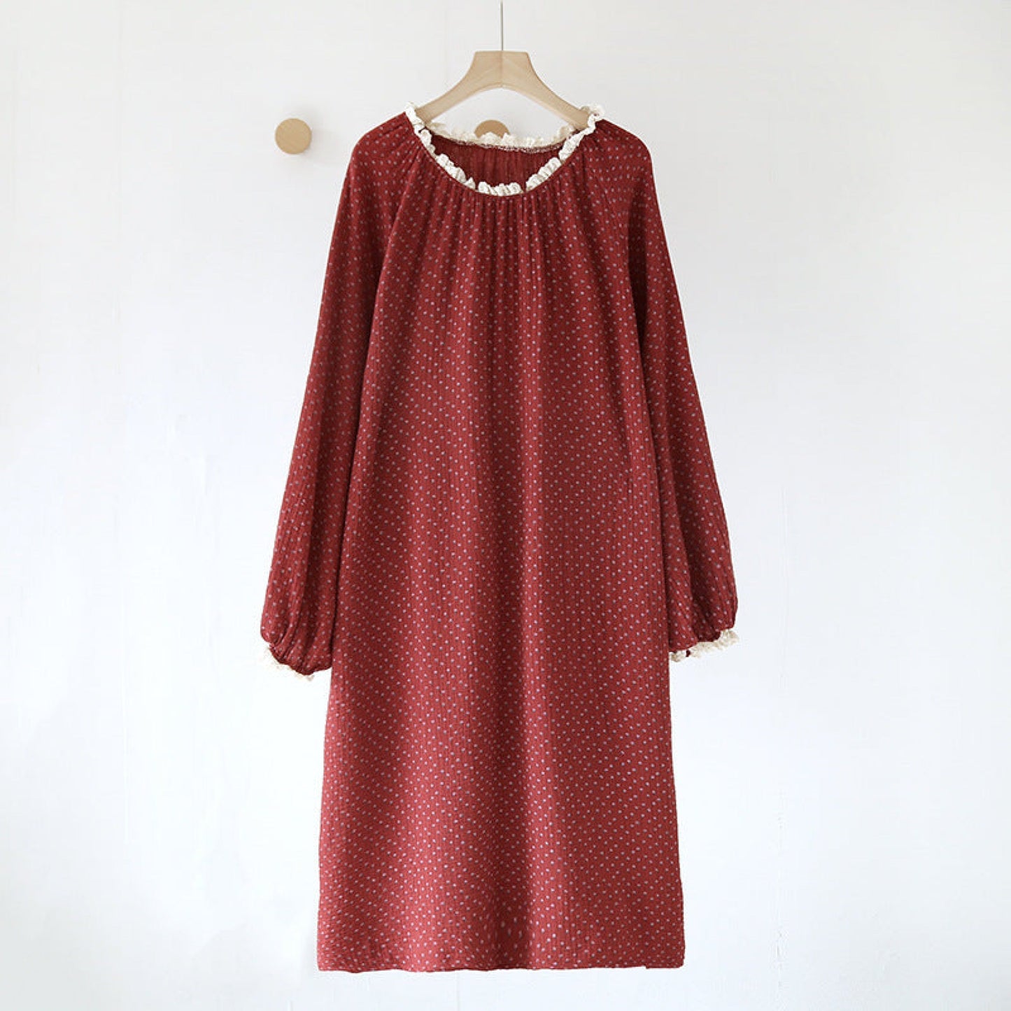 Ivy Red Floral Ruffled Pajama Set / Pullover