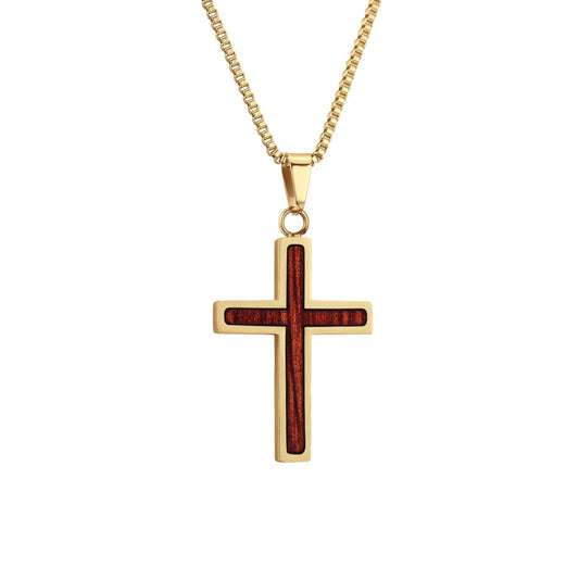 Jarrah Cross Necklace - Yellow Gold