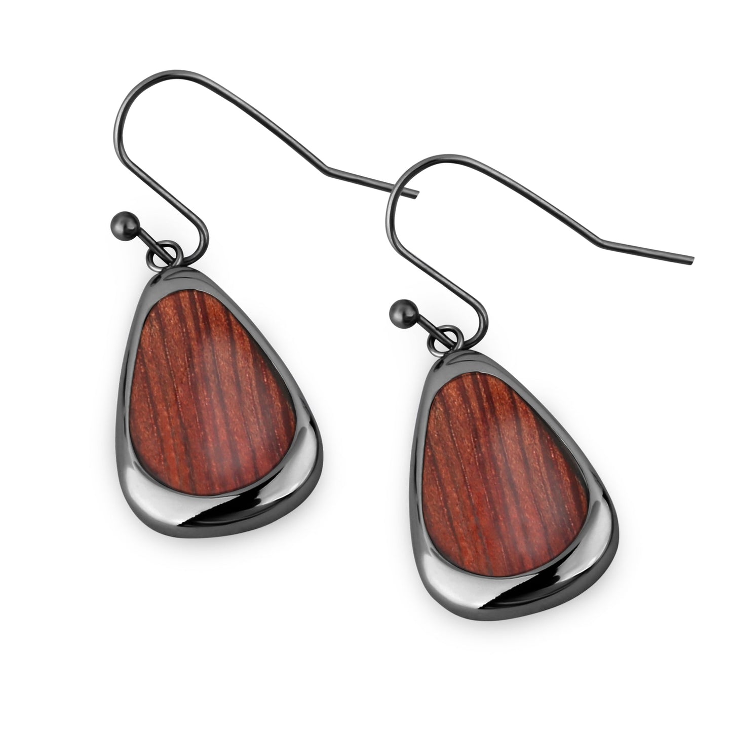 Jarrah Drop Earrings - Gunmetal
