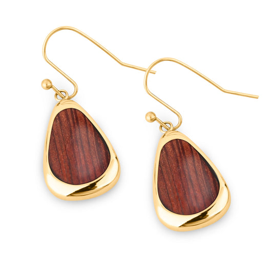 Jarrah Drop Earrings - Yellow Gold
