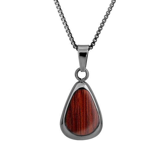 Jarrah Drop Necklace - Gunmetal