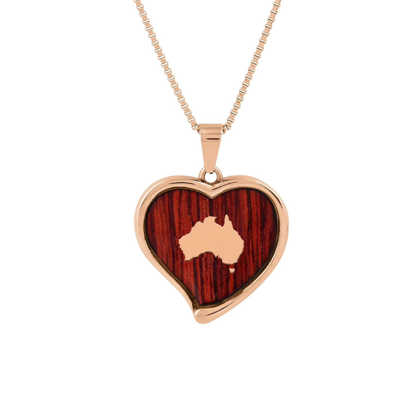 Jarrah Heart Necklace - Rose Gold