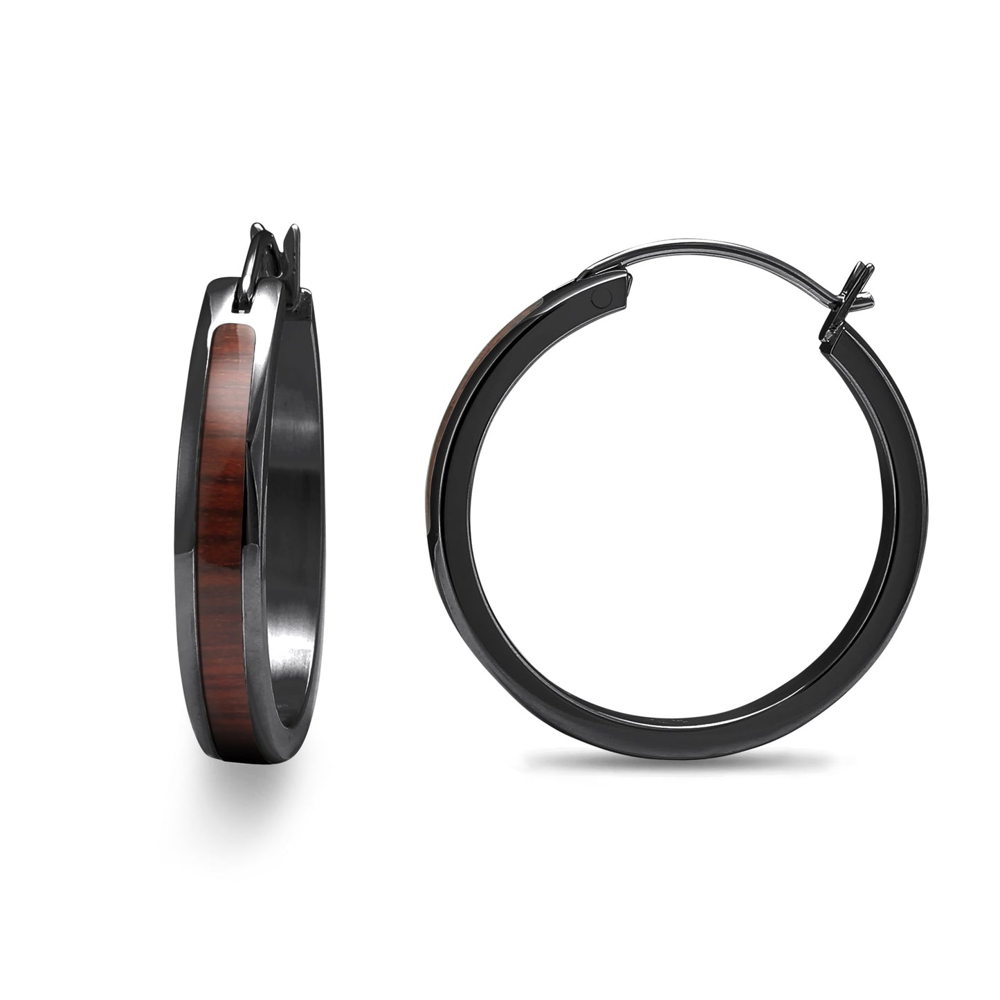 Jarrah Hoop Earrings - Gunmetal